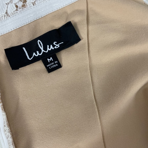 Lulus Table for Two White Lace Off Shoulder Midi Dress Size Medium NWT Bridal - Picture 9 of 15